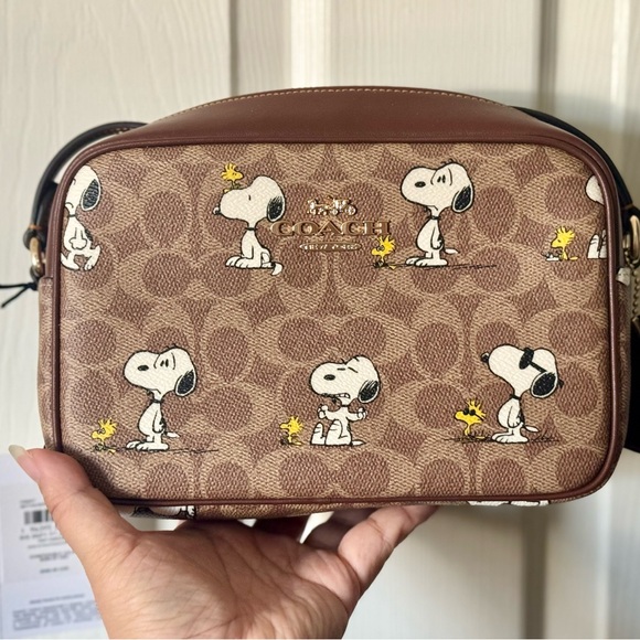 NWT Coach X Peanuts Jamie Camera Bag In Signature Canvas With Snoopy Print CBM27 - Picture 6 of 11